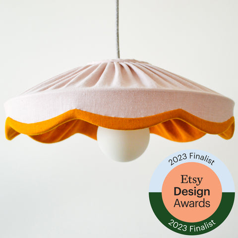 Pink Scallop Lampshade - Etsy Design Awards 2023