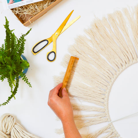 Tassel macrame lampshade kit