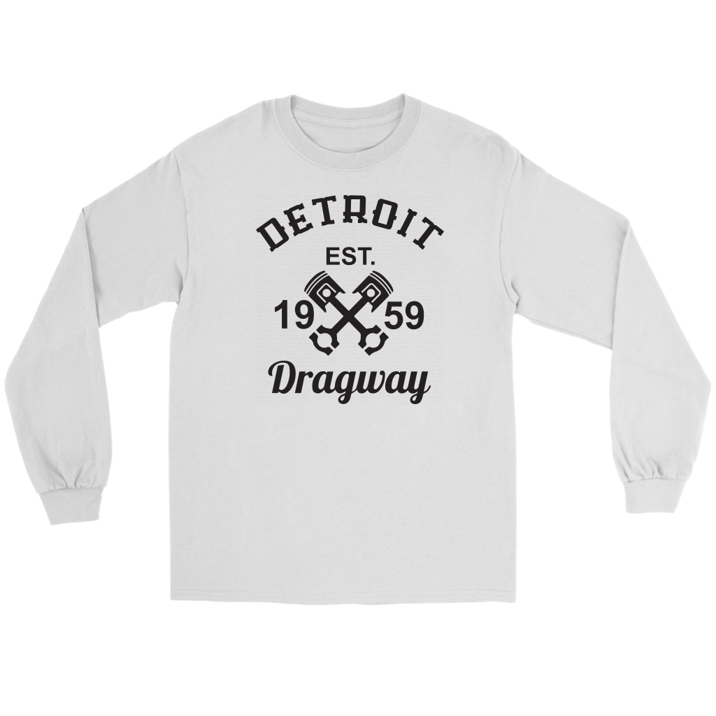 Detroit Dragway® 59 Nationals Logo Long Sleeve T-Shirt Image On Back