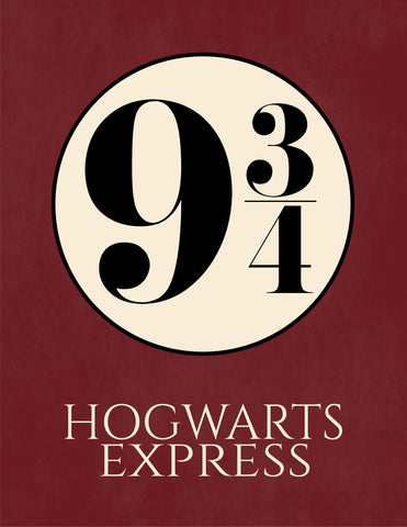 Zilver Monnik Verlaten Hogwarts Express Platform 9 3/4 Harry Potter Train Platform Number Pri –  Pixie Paper Store