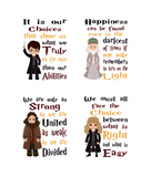 Harry Potter Inspirational Quotes Set of 4 Nursery Decor Prints