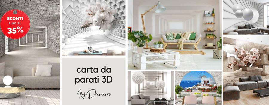 carta da parati 3d effetto profondità ilydecor