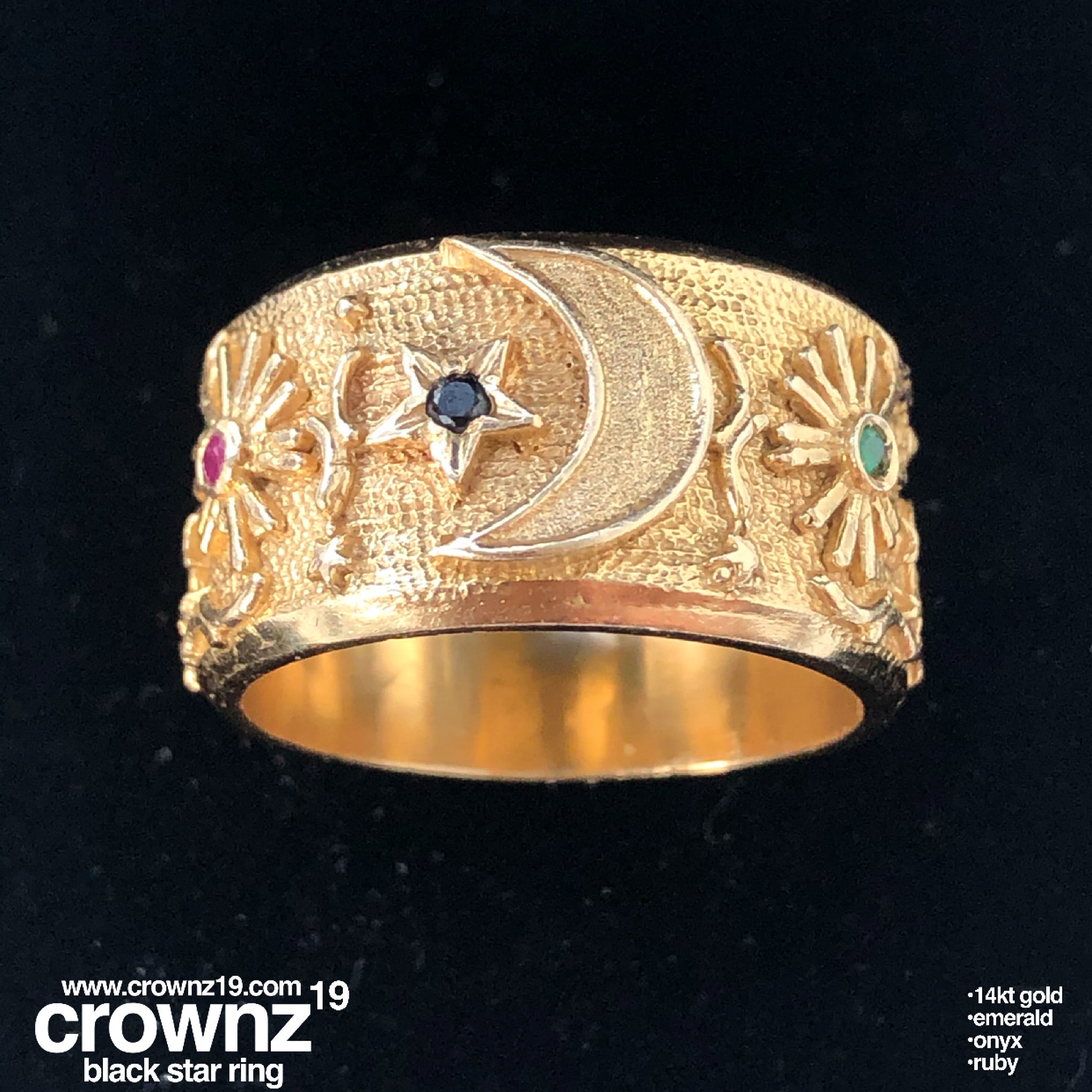 Black star CrownZ ring