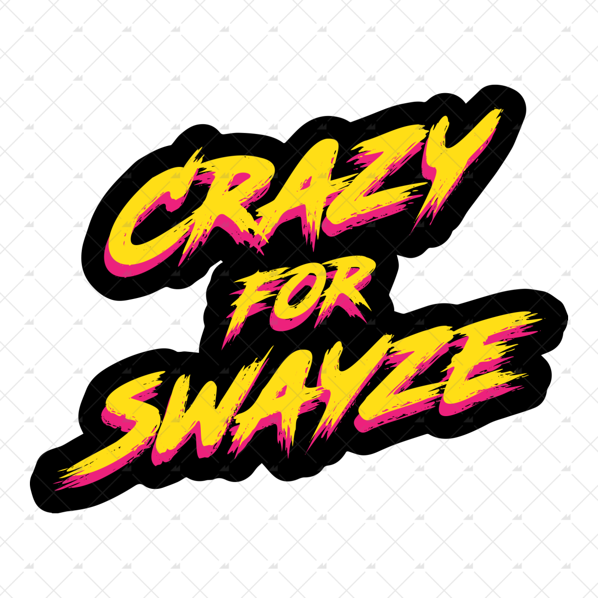 Crazy For Swayze - Sticker – m00nshot