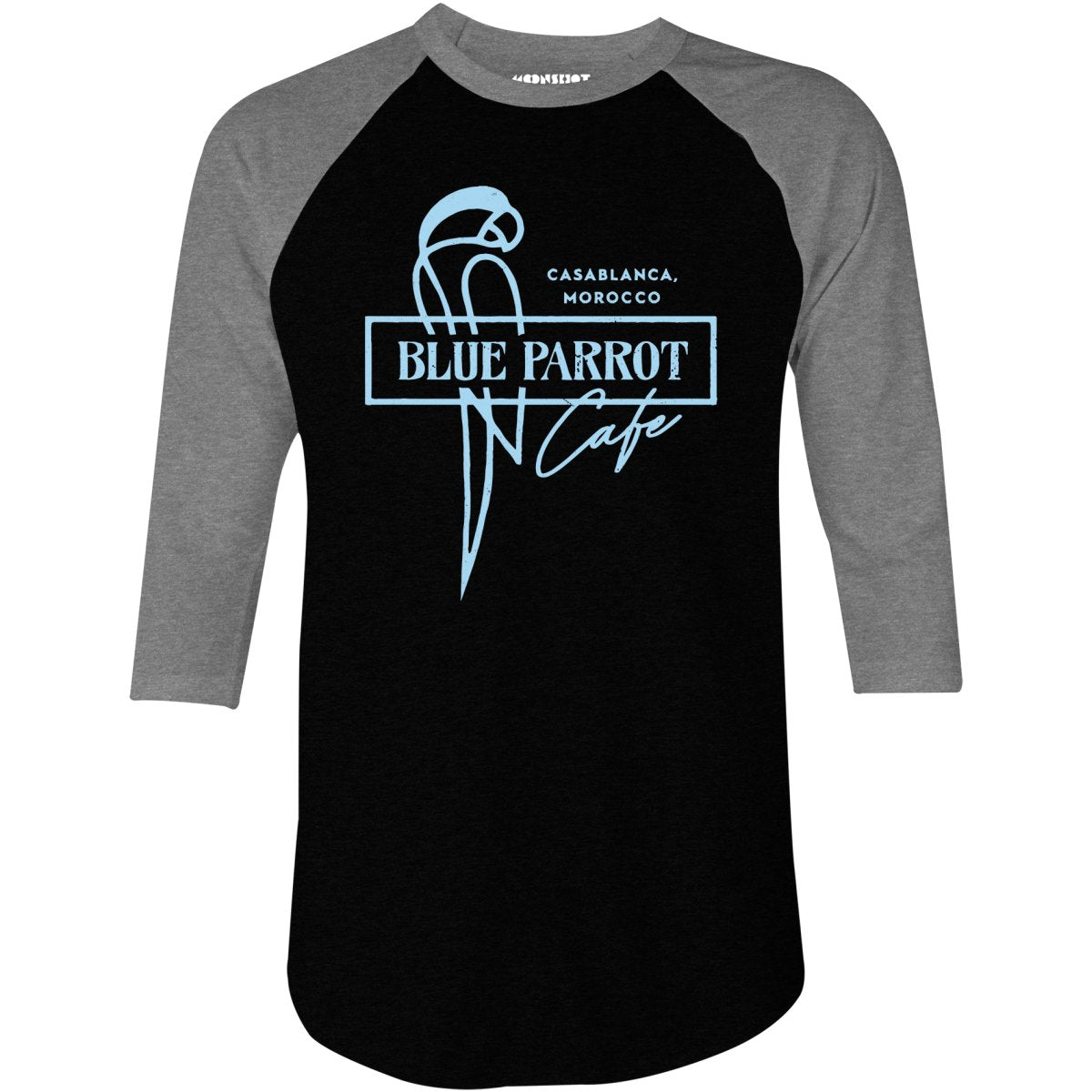 Casablanca - Blue Parrot Cafe - 3/4 Sleeve Raglan T-Shirt – m00nshot