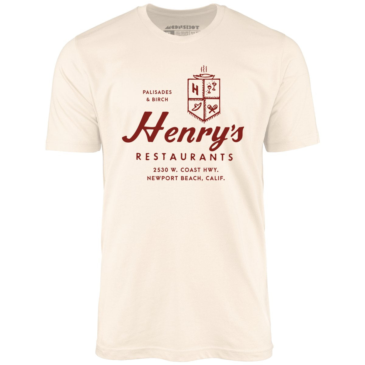 Image of Henry's - Newport Beach, CA - Vintage Restaurant - Unisex T-Shirt