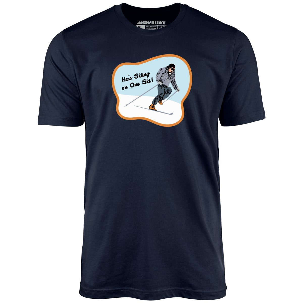 Image of He's Skiing on One Ski - Unisex T-Shirt