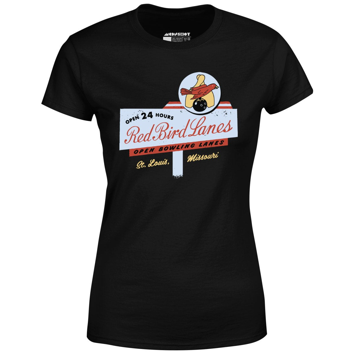 Red Bird Lanes v2 - St. Louis, MO - Vintage Bowling Alley - Women's T ...