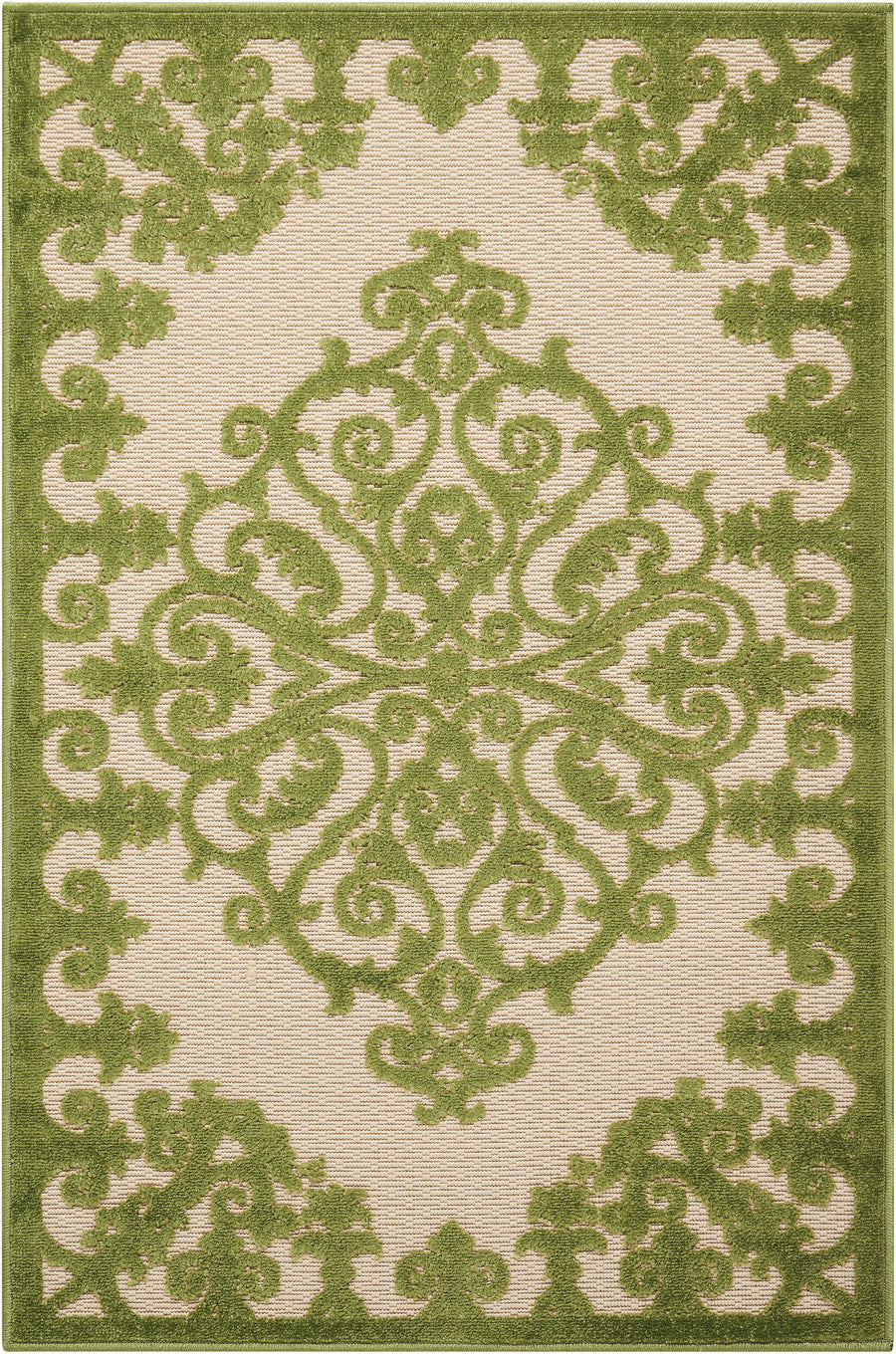 Nourison Aloha ALH12 Green 3'x4' Indoor-outdoor Area Rug | Huck and Peck Furniture Store | Chattanooga, TN.
