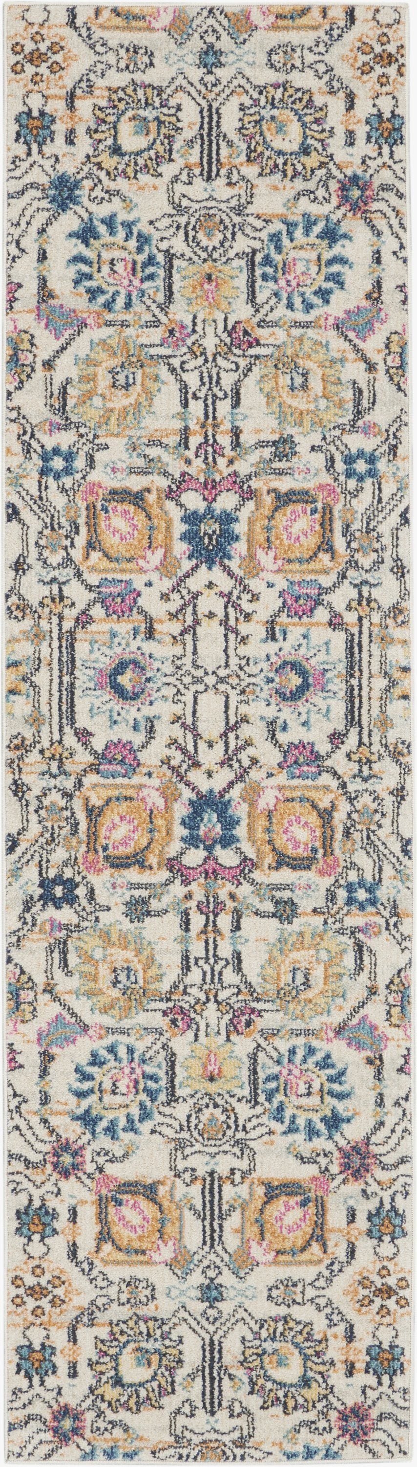Nourison Passion 8' Runner Ivory Multicolor    Area Rug | Huck and Peck Furniture Store | Chattanooga, TN.