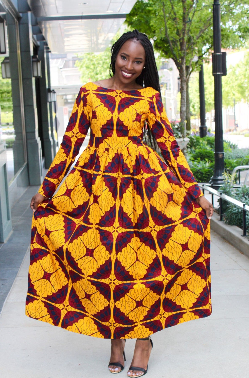 Eillysevens Ankara Style Multiway Maxi Dress With Split