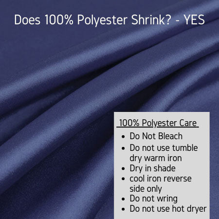 100% polyester care