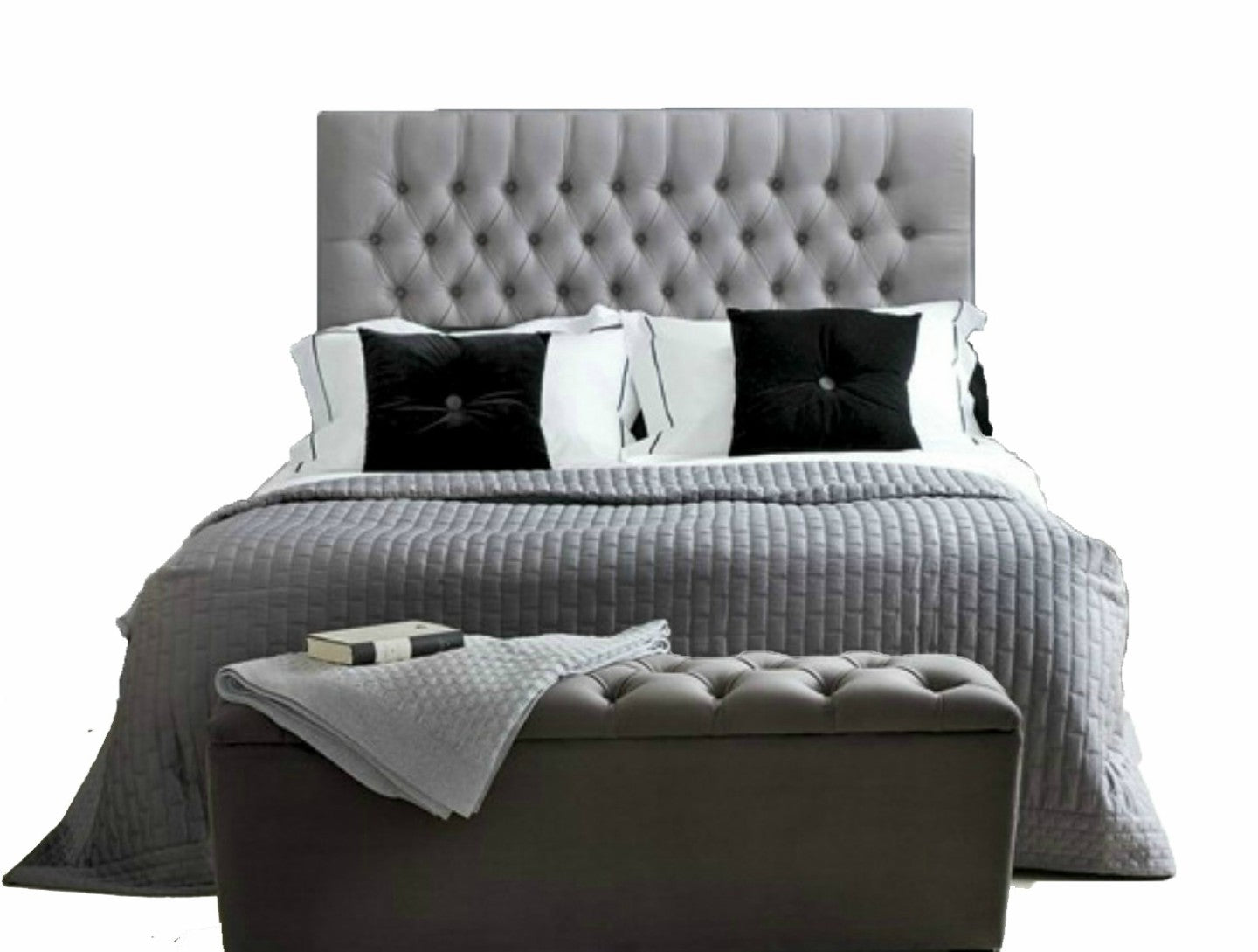 New Modern Bespoke Chesterfield Buttoned Divan Storage Bed With