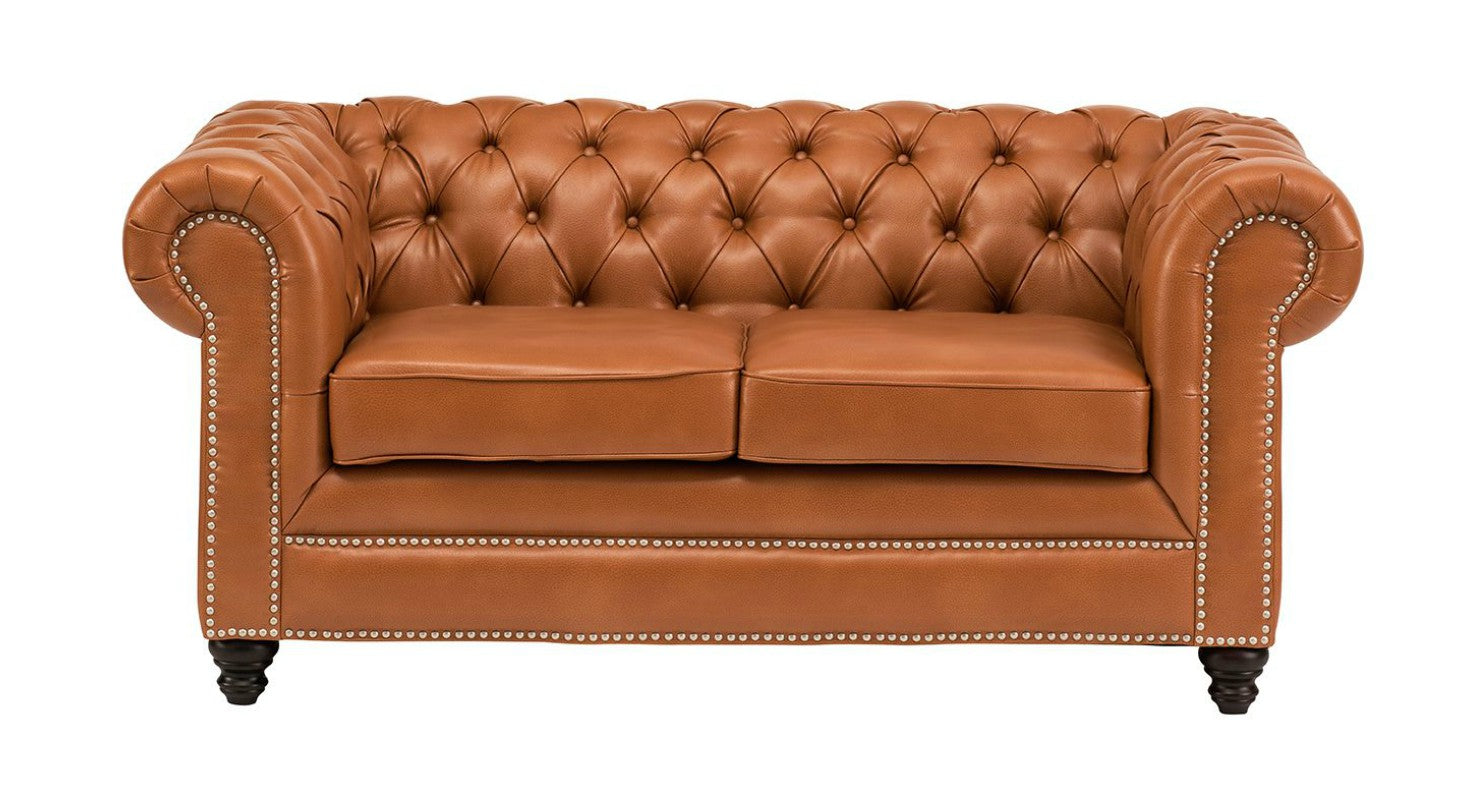 faux leather chesterfield sofa set