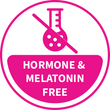 hormone & melatonin free badge