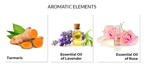 Aromatic Elements - Turmeric, Essential Oils of Rose & Lavender