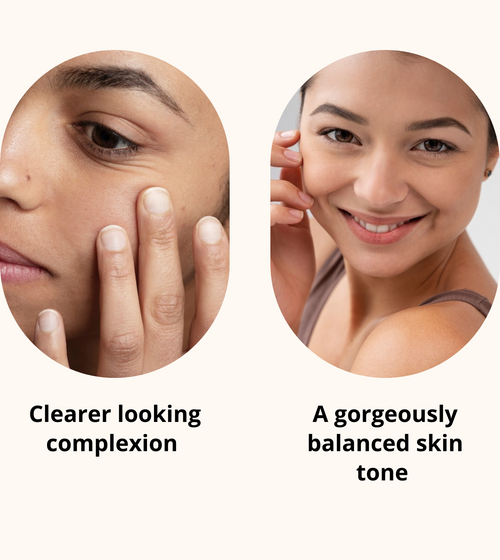 Clearer looking complexion & balanced skin tone