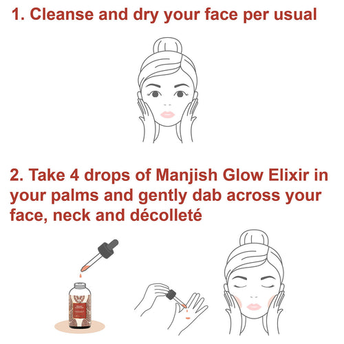 Gently dab the oil on your clean & dry face & neck.