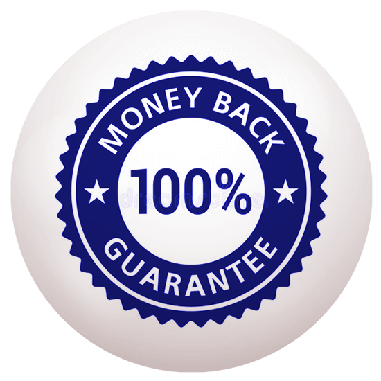 100% satisfaction money back guarantee