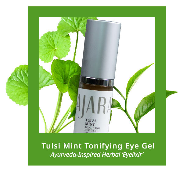 Tulsi Mint Tonifying Eye Gel in a frame