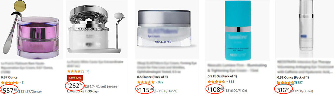 Expensive Under-eye products