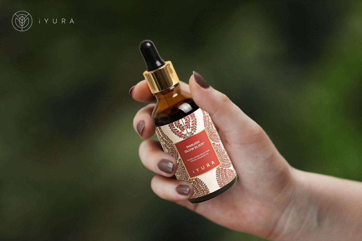 iYURA Manjish Glow Elixir  - 4 drops, 5 minutes every night for a natural, no makeup glow!