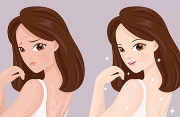 Woman vector showing shining and bright skin