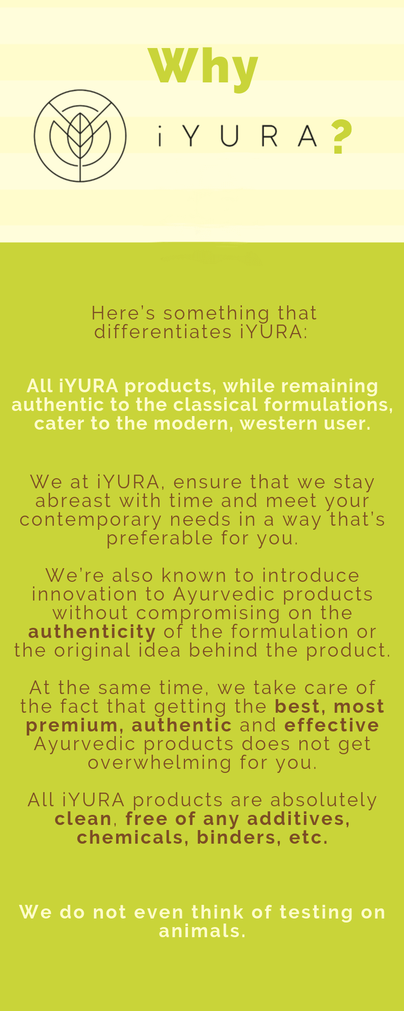 An infographic on 'Why iYURA?'