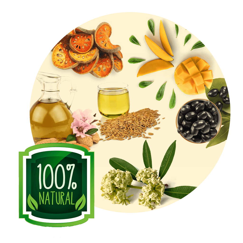 100% Natural Ayurvedic herbs