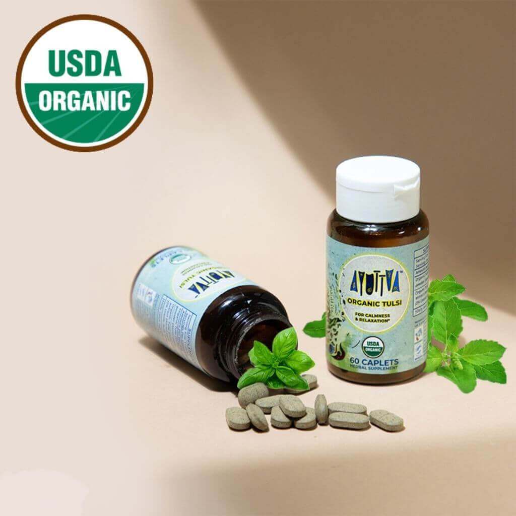 USDA-Certified Organic Tulsi Caplets