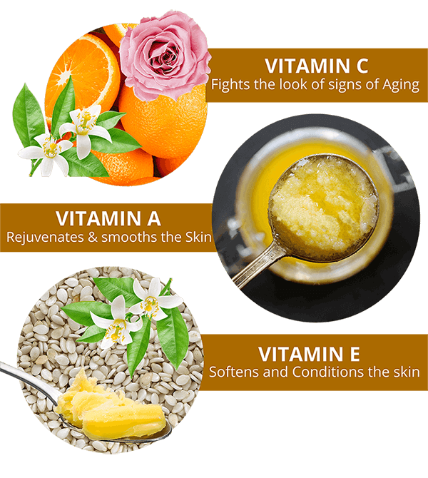 Vitamin C,A,E in ingredients and their benefits