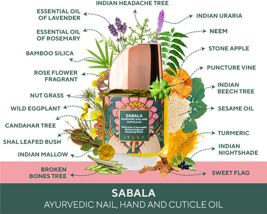 iYURA Sabala Ayurvedic Nail, Hand and Cuticle Oil