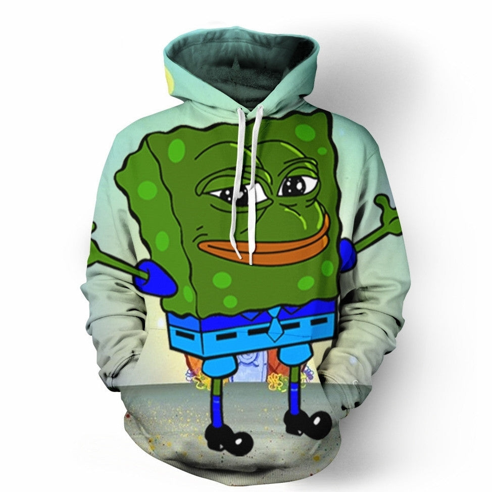 Spongebob Pepe Pants Hoodie SoScribbly