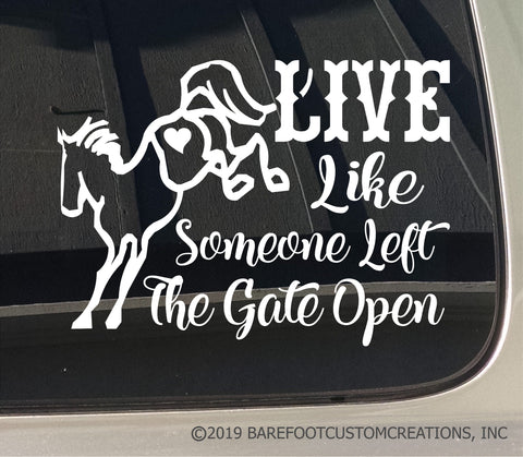 Horse Decals Tagged Trail Riding Decal Barefoot Custom