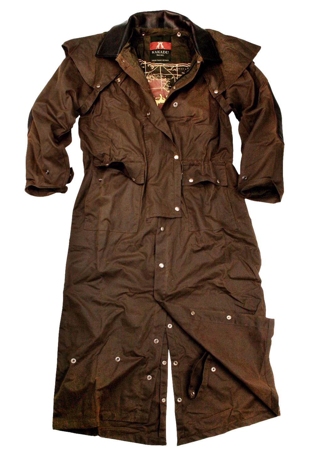 Outback Length Oilskin Duster Coat (2052) Brown |