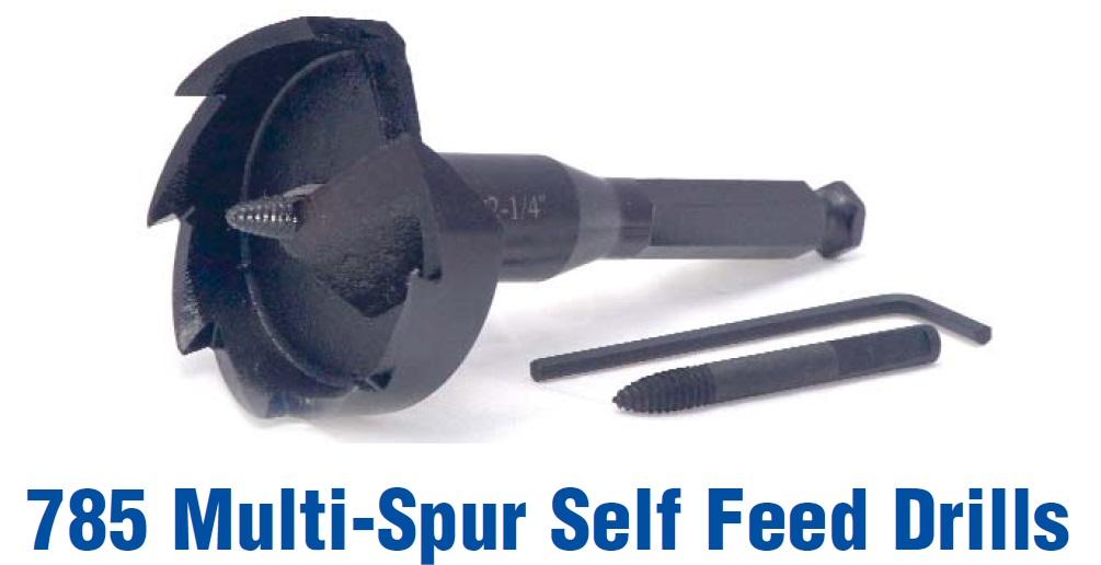 1-3/8" x 6" Shank |Mag-Bit 785.2216P| Multi-Spur Self Feed Drills | 3 Piece
