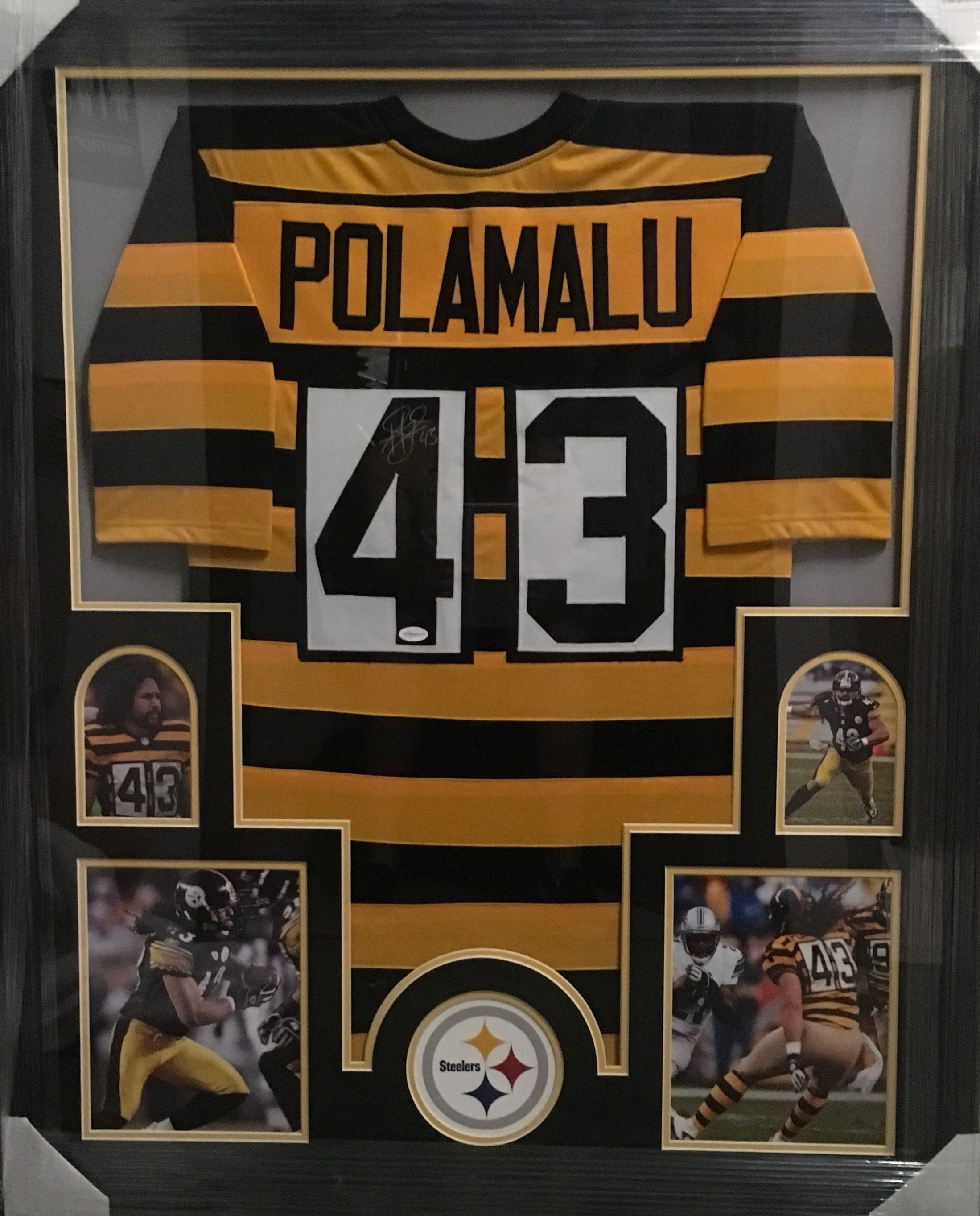 RARE Authentic Nike Troy Polamalu #43 Pittsburgh Steelers BUMBLE BEE NFL  Jersey