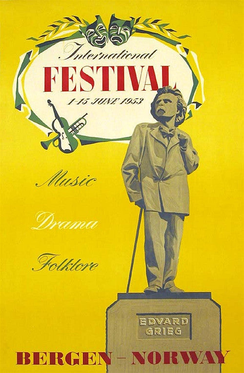 Festival Bergen Norway, 1953 - Poster Plus