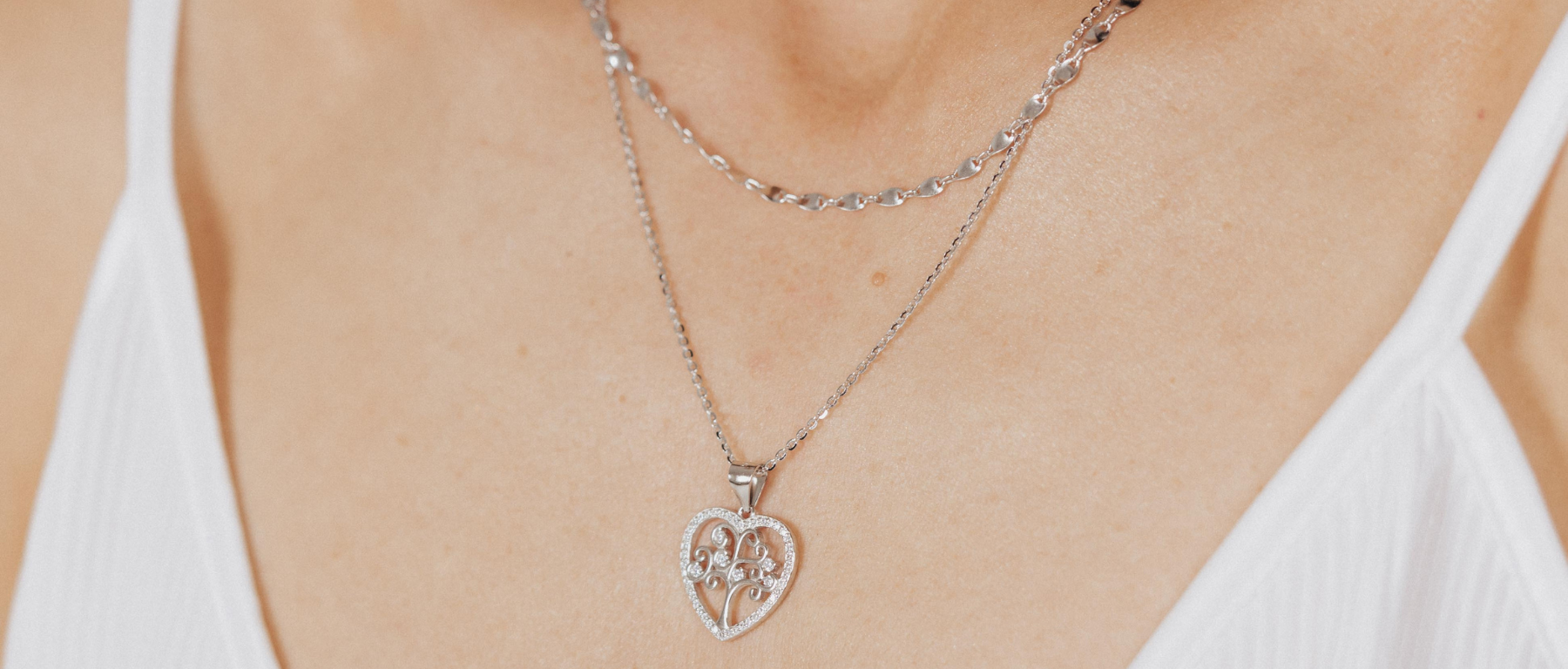 Heart Tree Of Life CZ Pendant