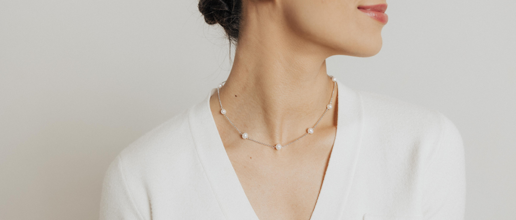 Freshwater Pearl Station Necklace