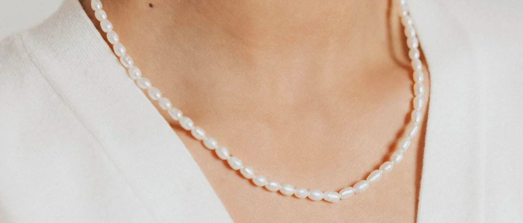 Oval Freshwater Pearl Necklace