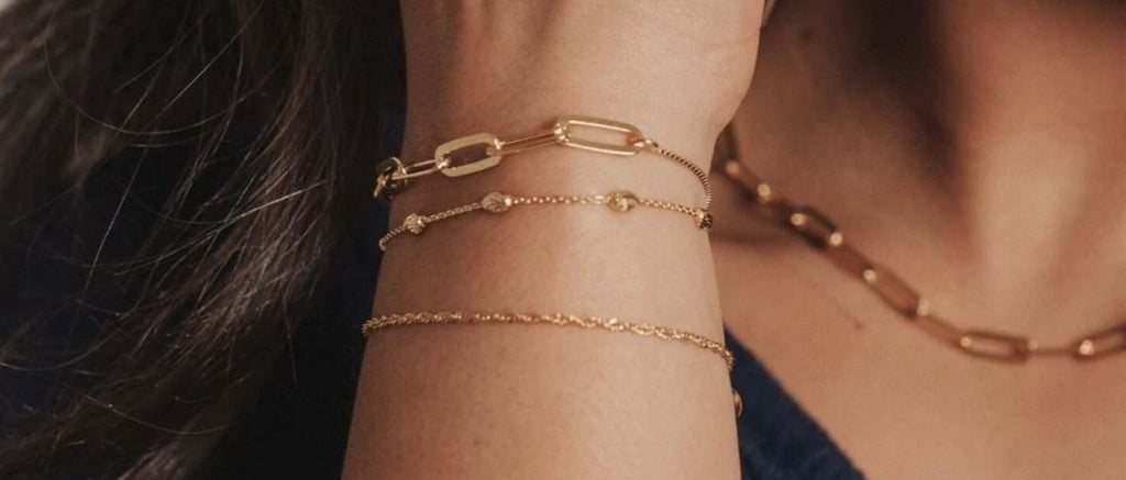 Moda Gold Layering Bracelet Stack 