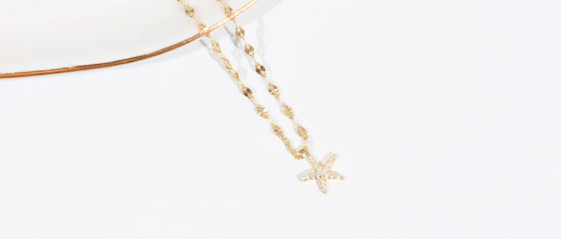 STARFISH CZ CHARM ANKLET (GOLD)