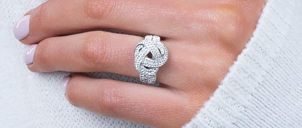 Swarovski Crystal Knot Ring