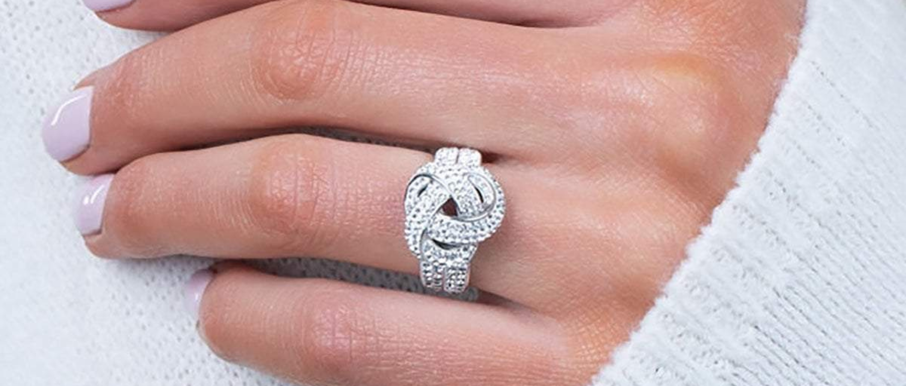 Swarovski Crystal Knot Ring