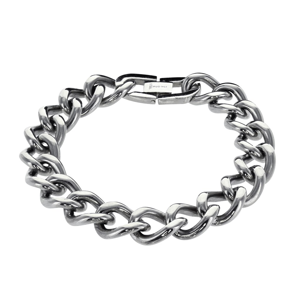 Italgem Stainless Steel Link Chain Men's Bracelet
