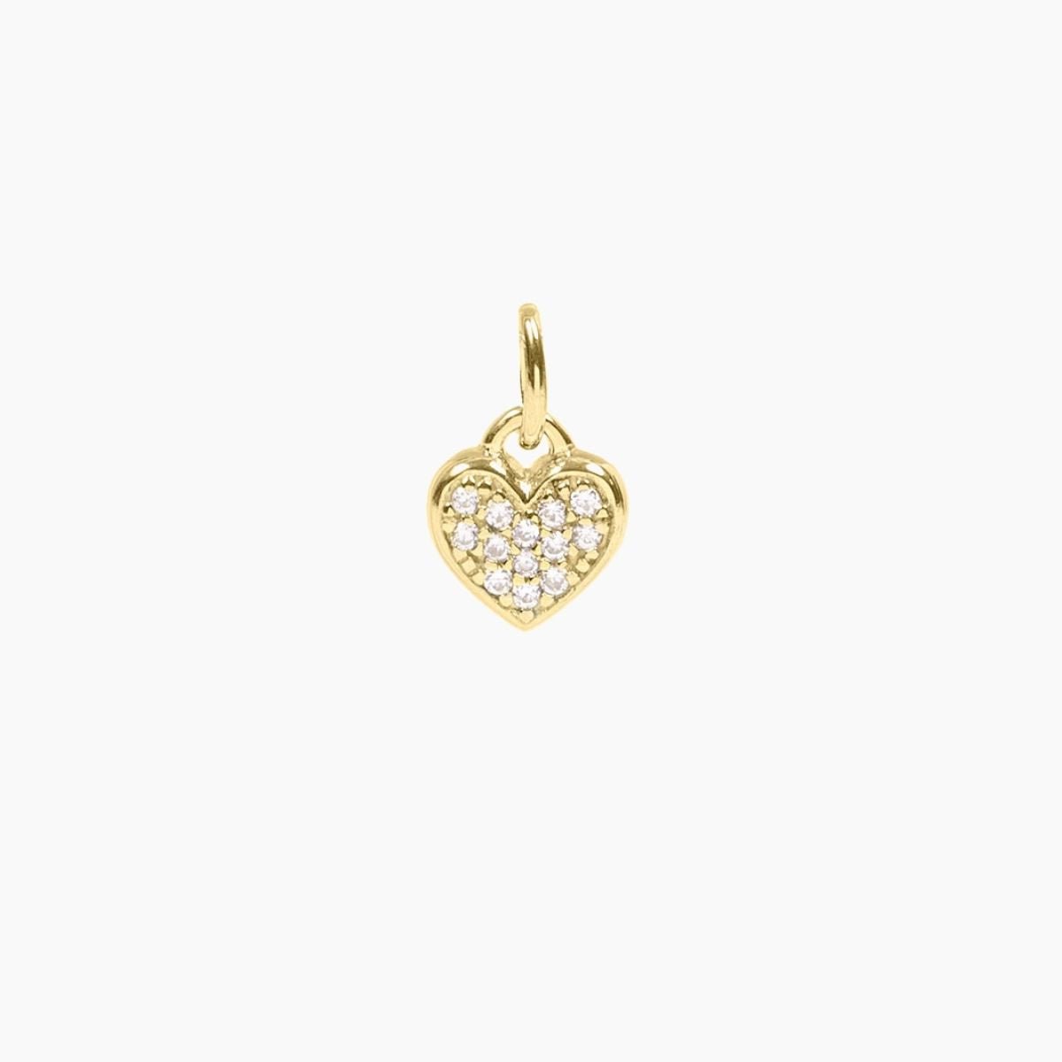 Image of Roma Heart CZ Charm (Gold)