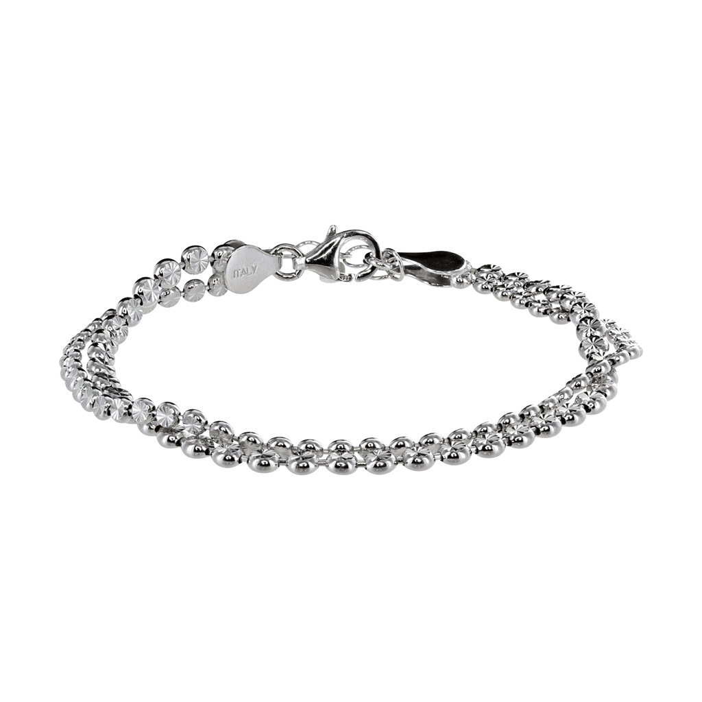 Private Collection Disc Bracelet in Rhodium Overlay