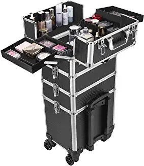 Vivohome 4 in 1 Makeup Rolling Train Case