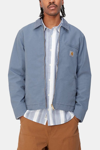 Carhartt WIP Detroit Organic Canvas Jacket (Bay Blue/Aged Canvas) | Jackets